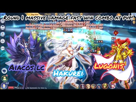 Saint Seiya: Awakening (KOTZ) - Lugonis Aiaocs LC Hakurei Burst DMG Combo at PvP! Fast Early Win!