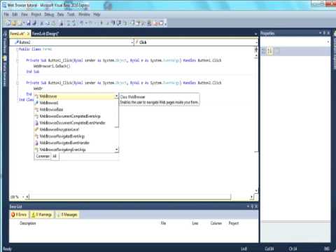 Visual Basic Tutorials 3 A Simple Web Browser
