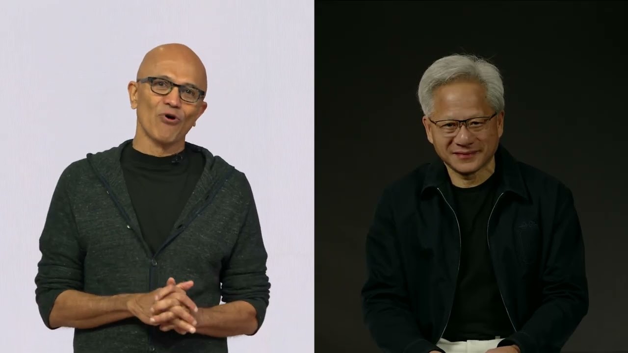 Jensen Huang and Satya Nadella's Conversation at Microsoft Build - YouTube