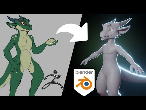 Kobold || Blender and Zbrush character Creation  || Part 1 - Sculpting and retopology