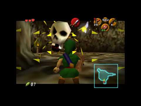 The Legend of Zelda Ocarina of Time Inside the Deku Tree Dungeon Walkthrough in HD
