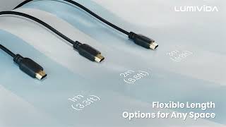 LUMIVIDA High Speed Male to Male HDMI Cable (LV-HM14-13—1M/3.3FT+2M/6.6FT+3M/9.8FT)