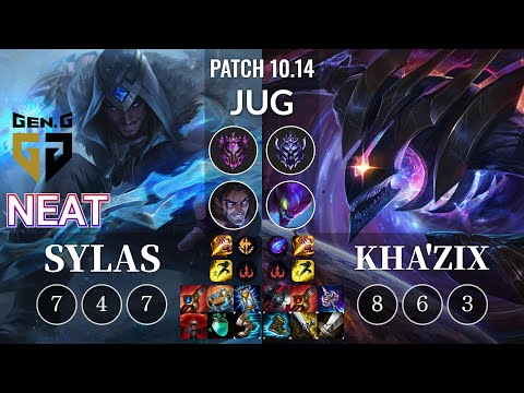GEN Neat Sylas vs Kha'Zix Jungle - KR Patch 10.14