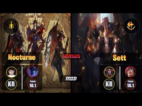ShowMaker [Lethal Tempo] NOCTURNE (Mid) VS [Conqueror] SETT - Grandmaster KR Patch 10.1