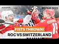Huge Fight Breaks Out Between Russia And Switzerland In Ice Hockey 2022 Winter Olympics