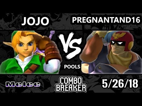 Combo Breaker 2018 Smash Melee - Jojo (Link) Vs. pregnantand16 (Falcon) - SSBM Pools