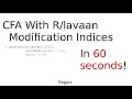 R Lavaan CFA Modification Indices In 60 Seconds