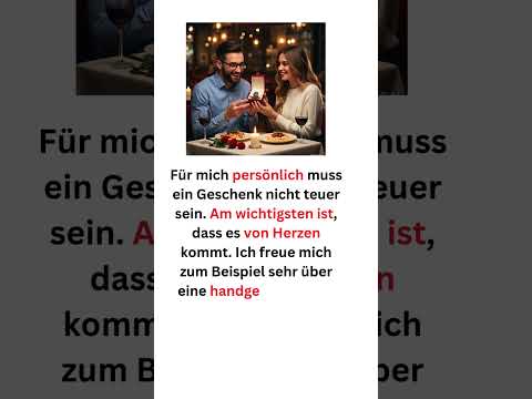 DTZ A2 B1 Prüfung Sprechen Teil 2 Bildbeschreibung, Geschenk #deutschlernen#dtz #b1 #liebe #telc #a2