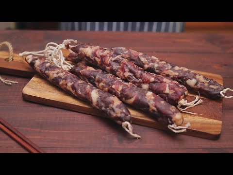 Chinese sausage Lap Cheong style #LapCheong #sausage #ChineseSausage SauteSzkołaGotowania