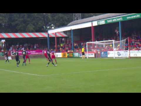 Marvin Morgan penalty Aldershot v Bristol City 24-07-2010