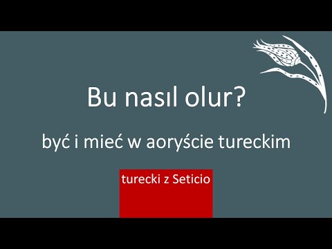 37. BYĆ i MIEĆ w tureckim czasie szerokim - AORYST | Turecki z Seticio | Lekcja 37