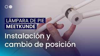 Como instalar e ajustar a posição do candeeiro de pé Meetkunde?