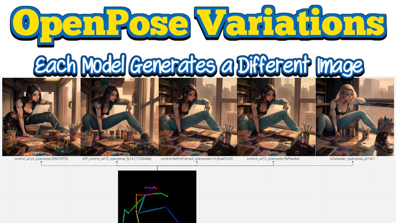 Stable Diffusion | OpenPose Models Variations! | T2I-Adapter