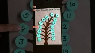 Square roots of perfect square project |Maths TLM |Square roots  project on chart #squareroots #tlm