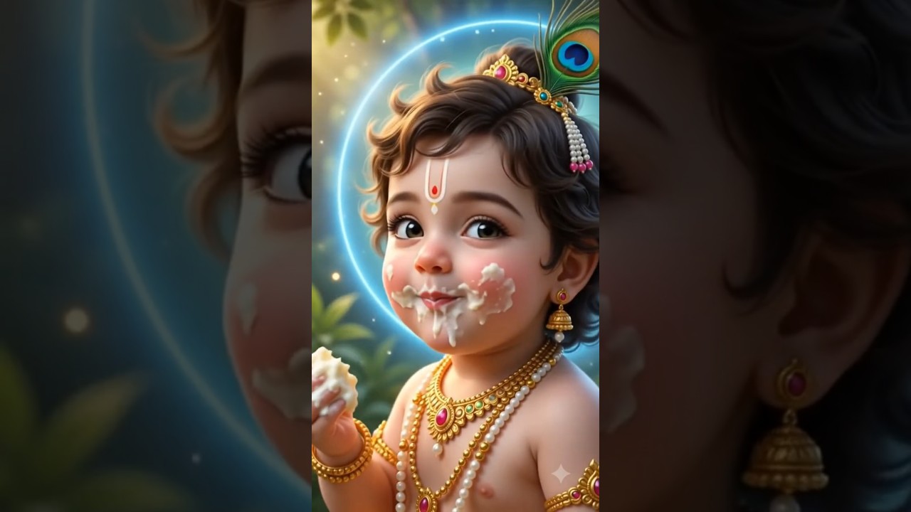 🙏😍 कन्हैया की शरारत ने सबको हंसा दिया 😂💖#krishna#bhakti#shorts#youtubeshorts#viral#trending