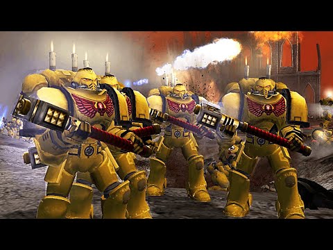 Unification Mod | Imperial Fists vs Eldar! - Survival battle / Warhammer 40K: Dawn of War: Soulstorm