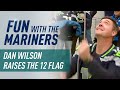 Dan Wilson Raises the 12 Flag at Seahawks Game