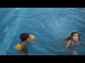Noah Jumps Into Pool 9 09