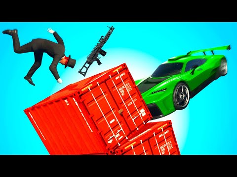 SOBREVIVIR A CAÍDAS EN GTA 5 🤣 AUTOS vs LOS COMPAS #4