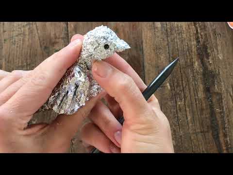 Bird Sculpture 1: Foil and Sticks