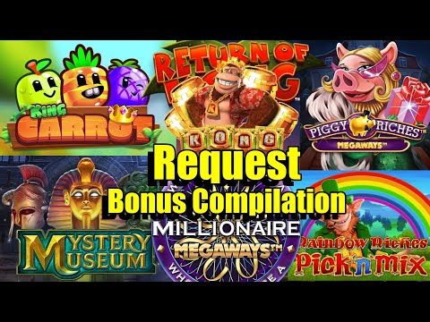 Thumbnail for video: Bonus Compilation, Return Of Kong Megaways, Piggy Riches Megaways, King Carrot & Much More