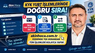 KYK Yurt İşlemlerinde Doğru Sıra! Önce Ücret, Sonra KYK Taahhütname, E