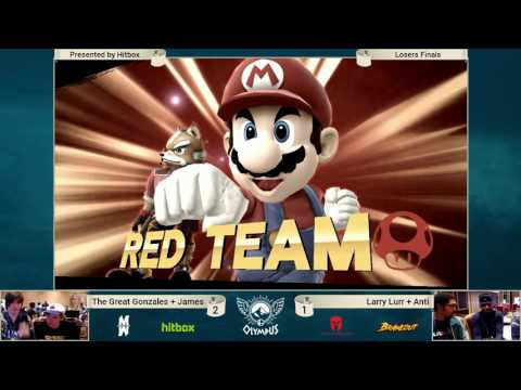 Olympus - James + The Great Gonzales vs Anti + Larry Lurr - SSB4 Losers Finals - Smash Wii U