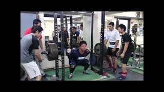 スクワット237.5kg5rep/パワーリフティング/ハリー@93kg