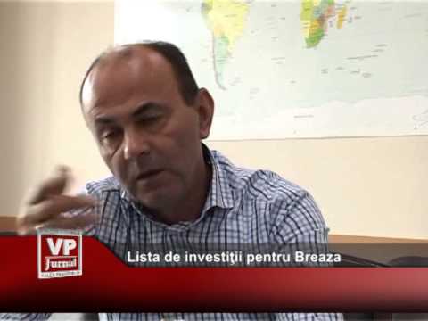 Lista de investiţii pentru Breaza