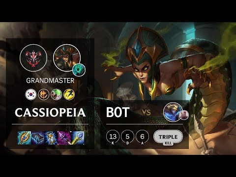 Cassiopeia Bot vs Ezreal - KR Grandmaster Patch 10.11