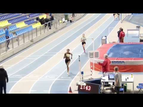 Shurianty Mathilda 800m Scholieren Dames, Topsporthal Gent 14 januari 2017
