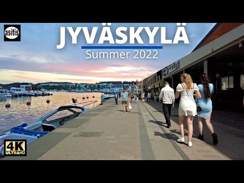 Jyväskylä City Center Summer Walk 2022 - the Largest City in the Finnish Lakeland