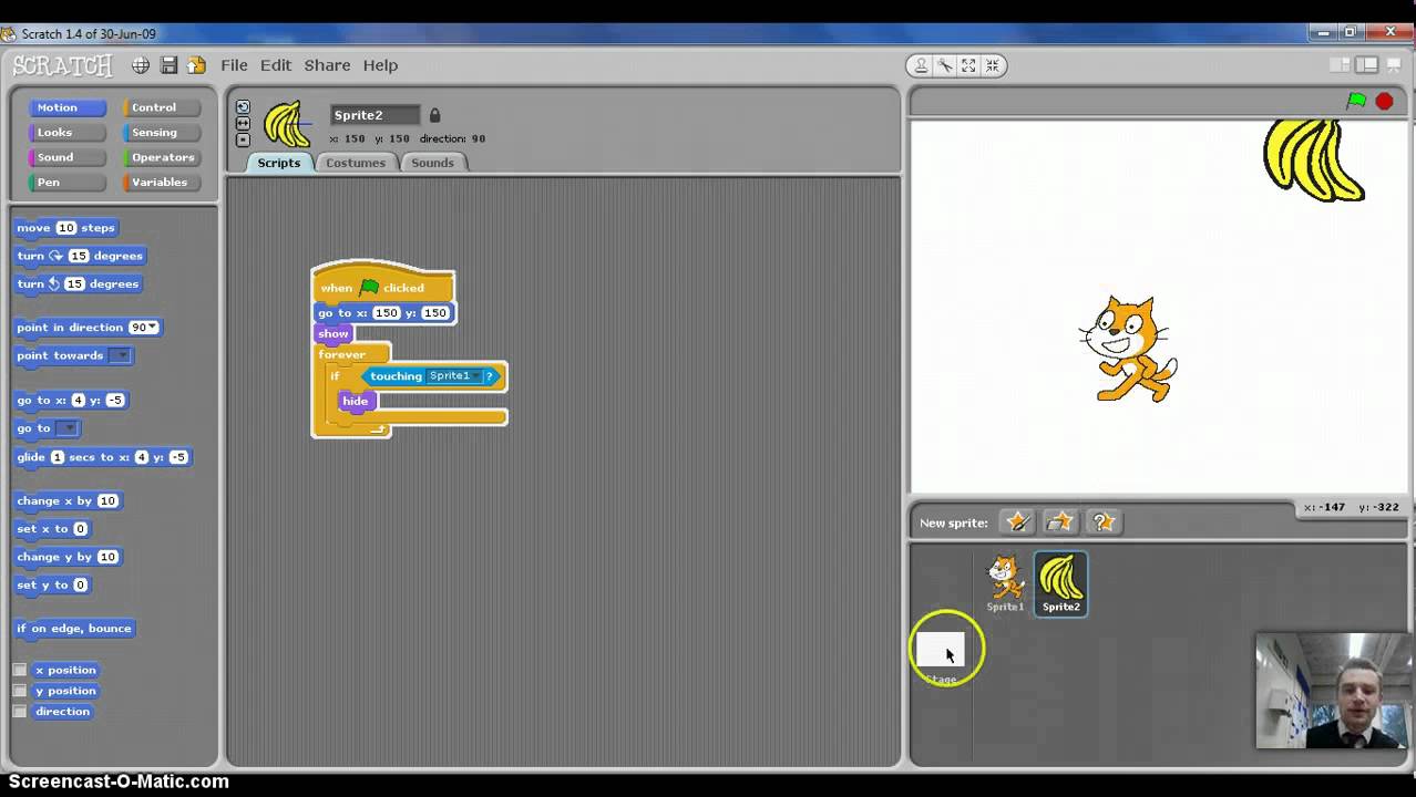 Scratch - 3 - Collisions (Forever Loops and If Statements)
