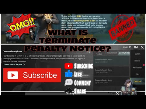 WHAT IS TERMINATE PENALTY NOTICE IN BGMI ? #bgmi #demonmarboyt #reyanshswarnakarvlogs #viral #trend