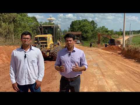 Iniciados os trabalhos para a pavimentação da estrada que liga o bairro Cidade Nova à BR-354