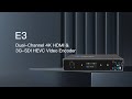 Kiloview New Launch - E3 Dual-Channel 4K HDMI & 3G-SDI HEVC Video Encoder