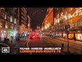 London Night Bus Adventure Fulham To Marble Arch On Route 74 With Festive Lights And Harrods