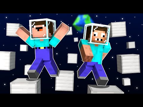 НУБ И ПРО ПАРКУРЯТ В КОСМОСЕ МАЙНКРАФТ ! НУБИК ПРОХОДИТ ПАРКУР ТРОЛЛИНГ В MINECRAFT