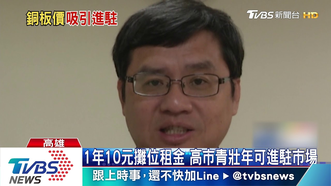 1年10元攤位租金 高市青壯年可進駐市場