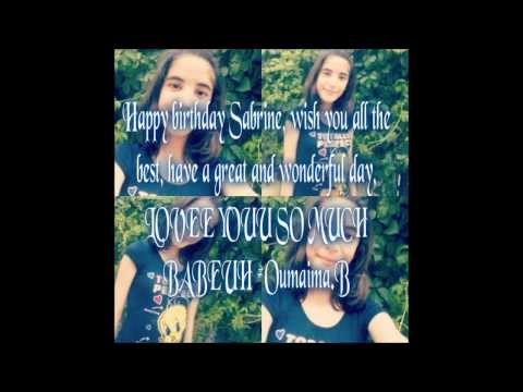 happy birthday sabrine