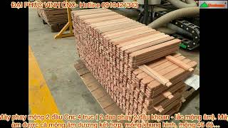 Máy phay mộng 2 đầu Cnc 4 trục dao làm mộng khung cánh tủ, mộng 45 độ