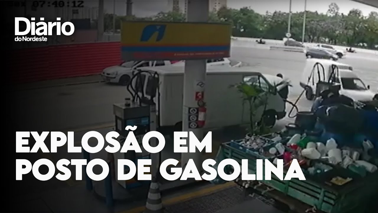Imagem da notícia Câmera registra momento em que caminhonete explode em posto de combustível em SP