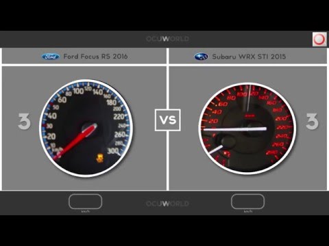 Ford Focus RS 2016 VS Subaru WRX STI 2015 / 0-200 km/h