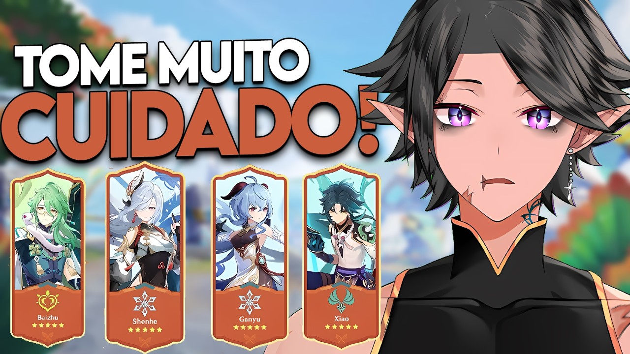 TOME Muito CUIDADO! Banner TRIPLO de região VOLTOU (Ganyu, Baizhu, Xiao, Childe) Genshin impact 5.3