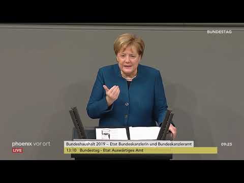 Generaldebatte im Bundestag: Rede von Angela Merkel am 21.11.2018