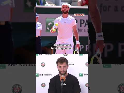 🇫🇷😔 La déception de Corentin Moutet après sa défaite au premier tour... #rolandgarros #tennis