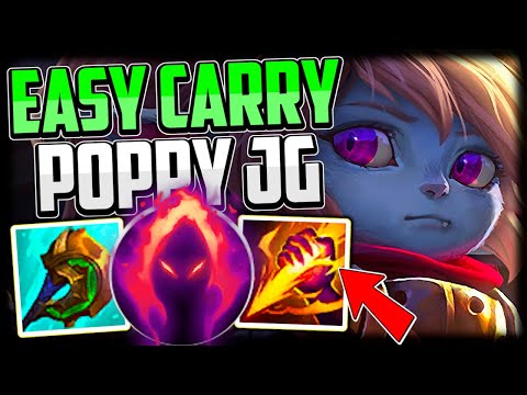 How to Play Poppy Jungle & CARRY LOW ELO! + Best Build/Runes/Jungle Route | League of Legends