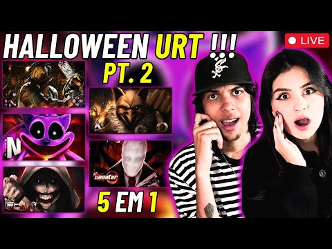 DROP URT HALLOWEEN - PT. 2 | AniRap, Shooter, Ishida, Neko e Gabriza -  VT e LELE REACT (live)