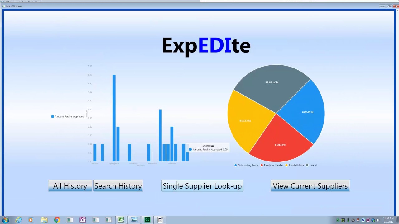 Supplier Integration Tracking Application Demo