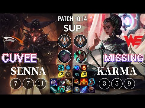 HLE CuVee Senna vs WE Missing Karma Sup - KR Patch 10.14